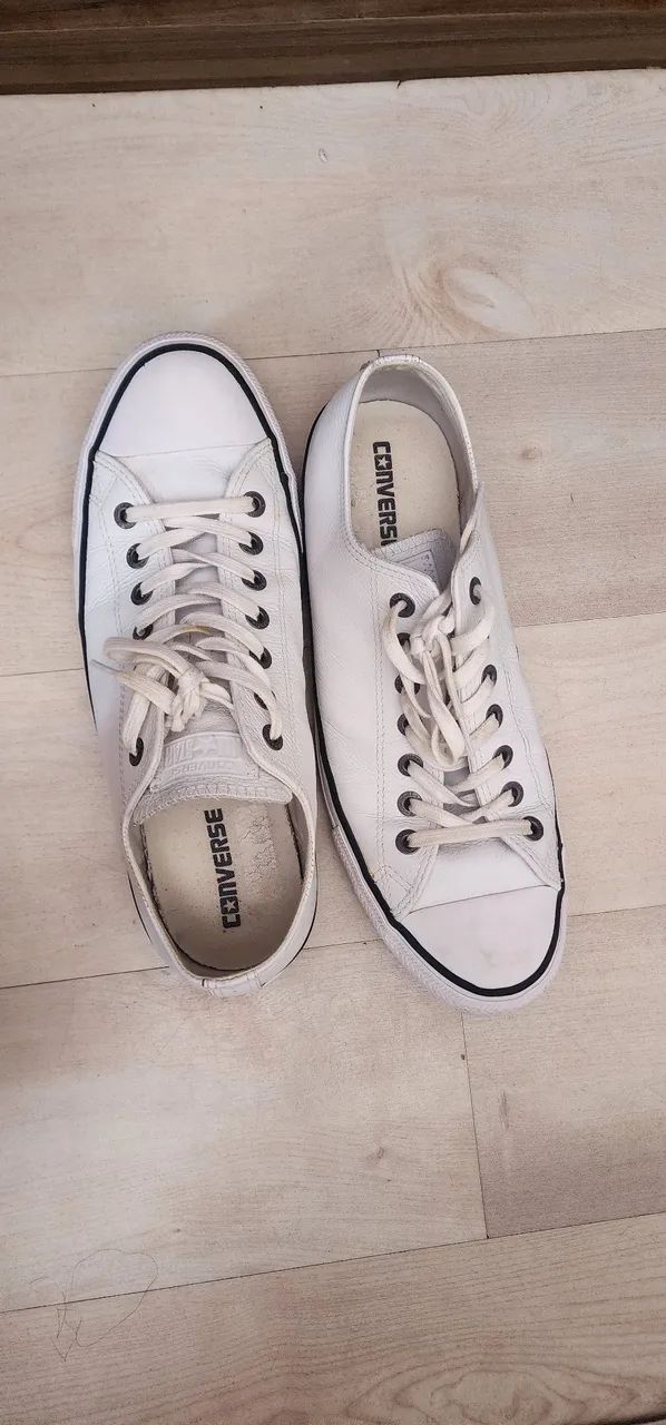 Tênis Converse All Star Branco couro. Conservadíssimo, TAM 43