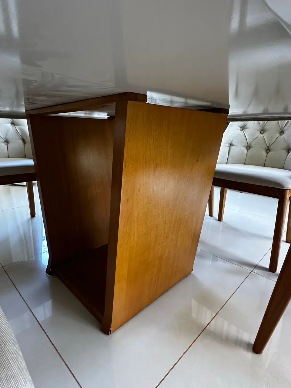 Vendo mesa de vidro (SOMENTE VENDAS, TEM QUE BUSCAR) - Foto 3