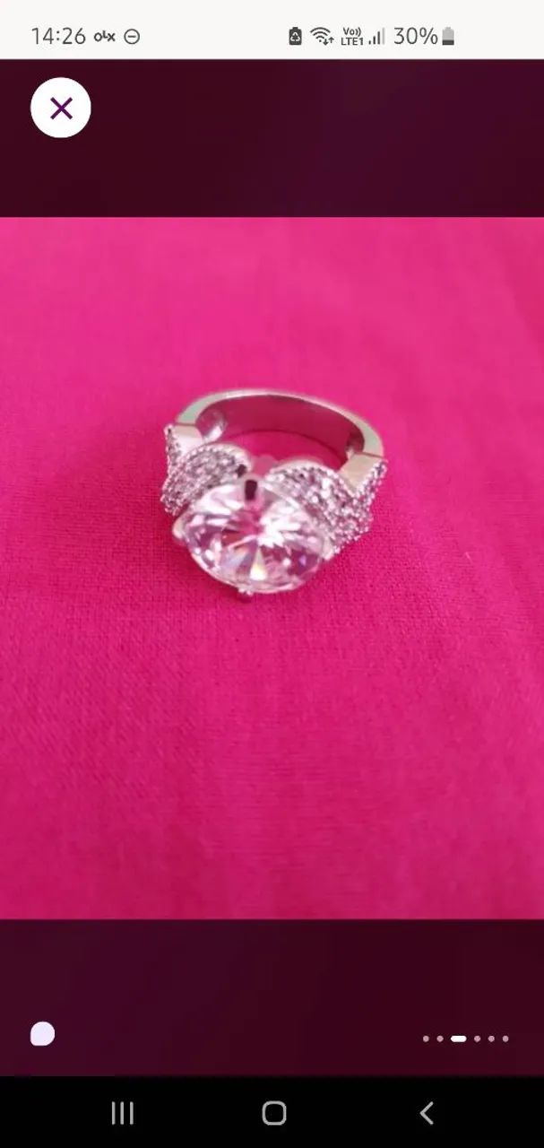 Anel strass e pedra - Foto 3