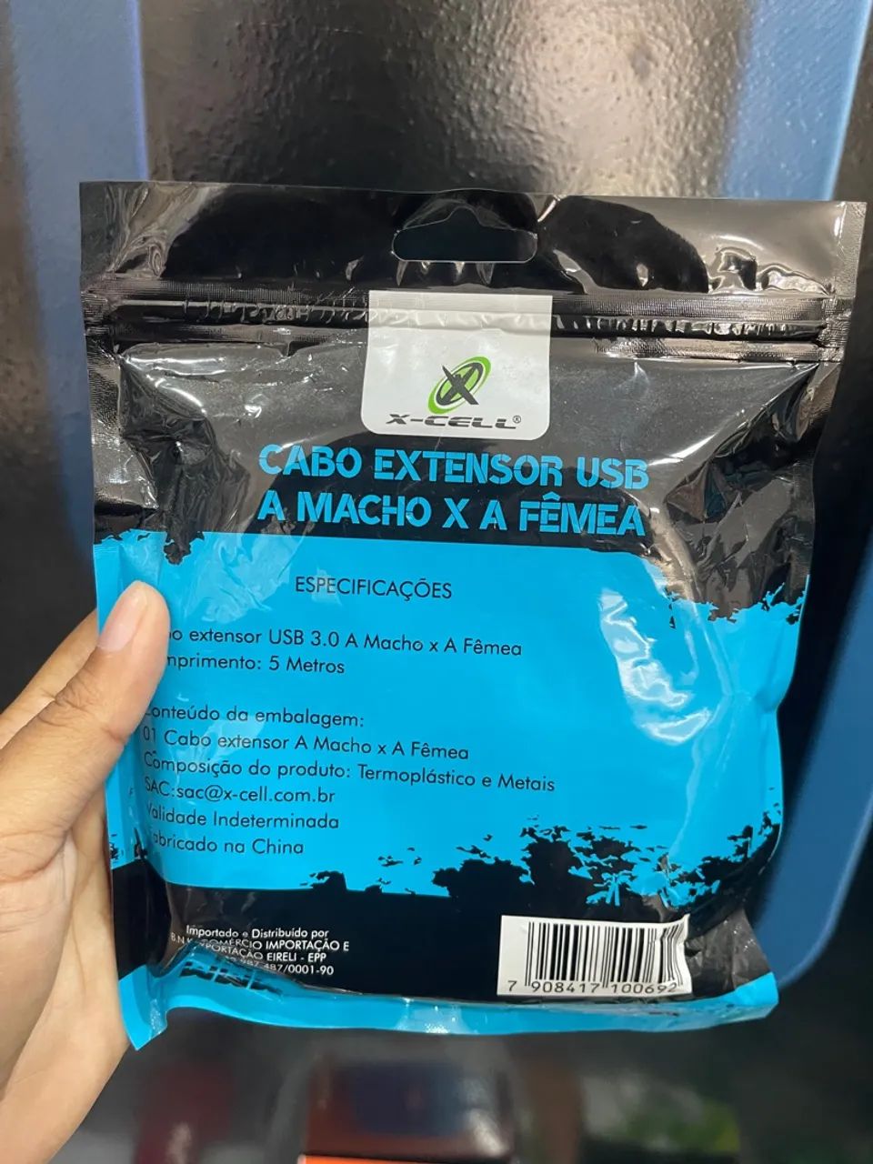 Cabo Extensor USB 5 Metros - Macho x Fêmea - Foto 3
