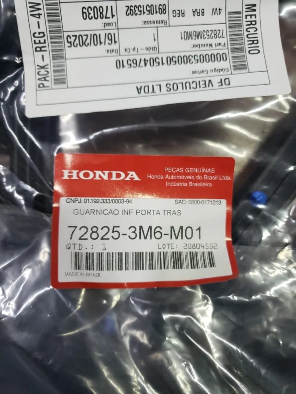 Guarnição Porta Trás 72825-3m6-m01 Honda Hrv Genuína Preto LD - Foto 3