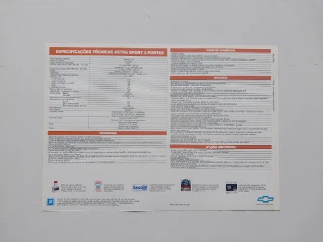Catálogo, folder Astra Sport 2000 - Foto 2