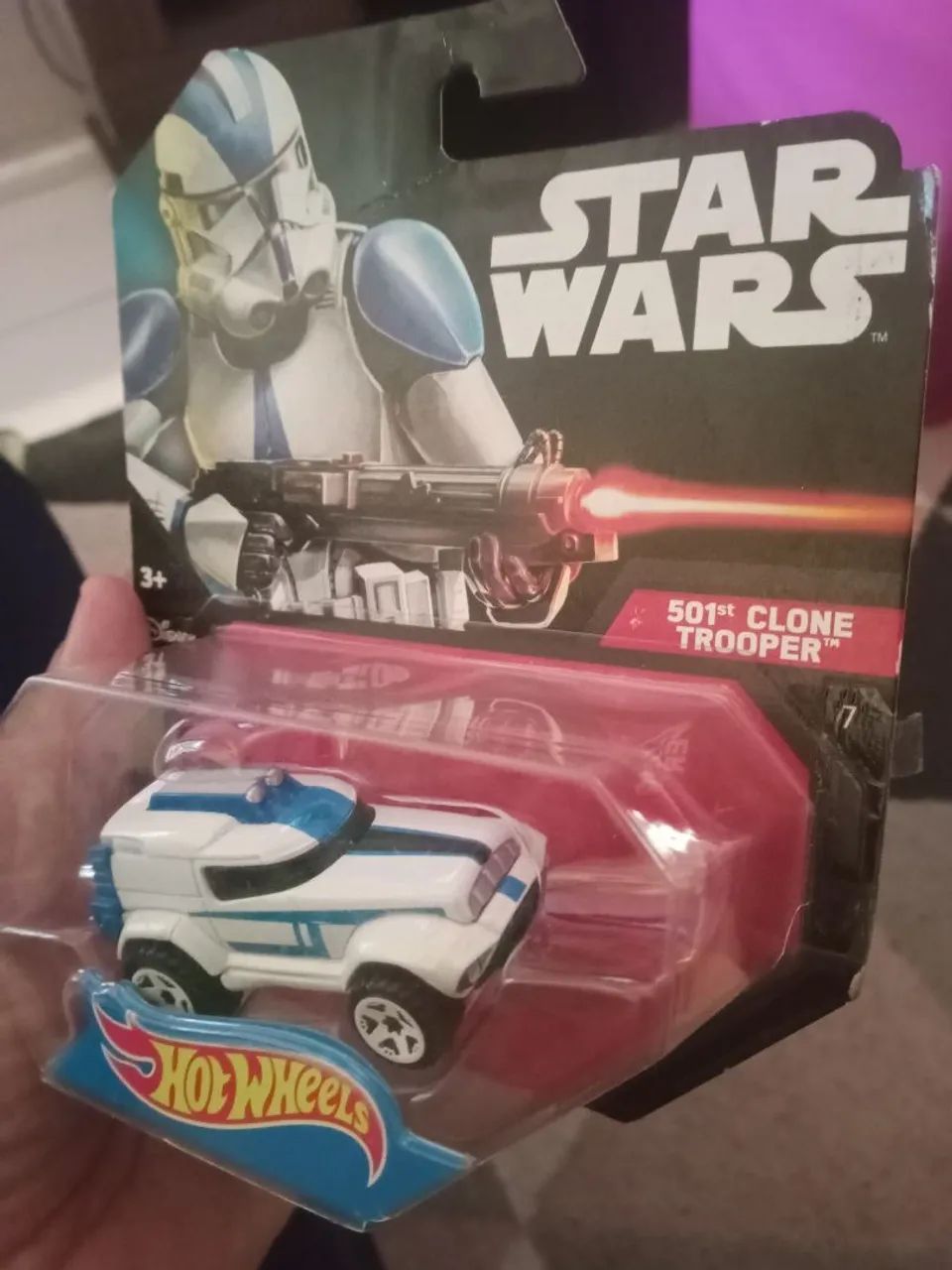 Hot Wheels Star Wars samochodzik bohater Clone Trooper - Foto 3