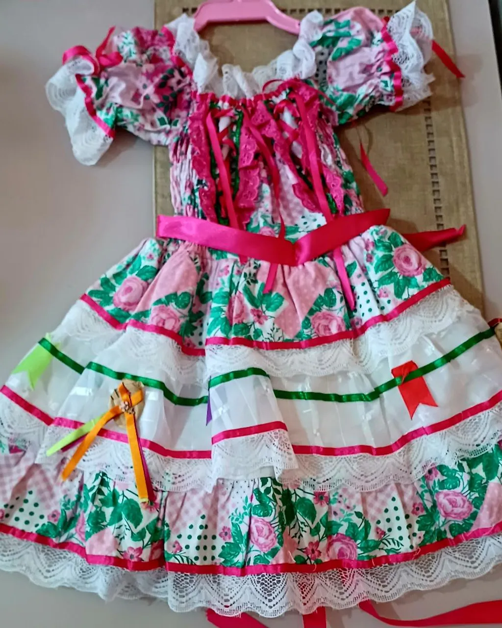 Vestido de Festa Infantil - Rosa