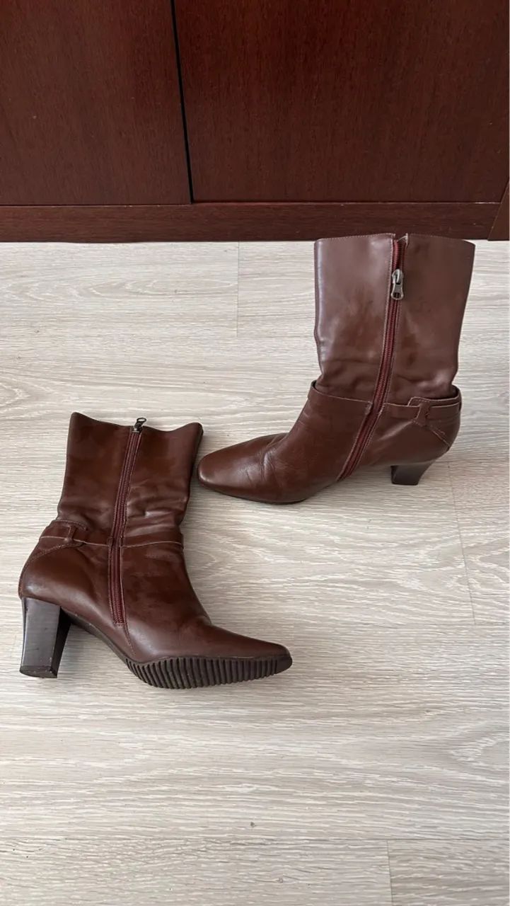 Botas Zutti de Couro Marrom