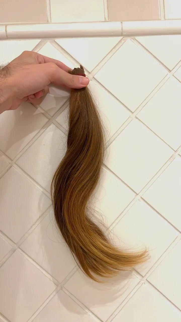 Cabelo Humano loiro 90g - 37cm - Foto 2