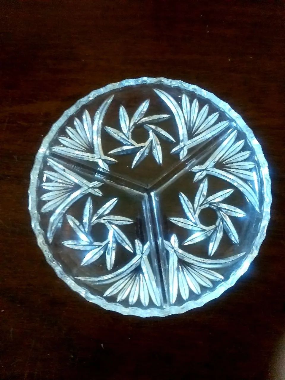 Petisqueira de cristal 3 divisórias - Foto 2