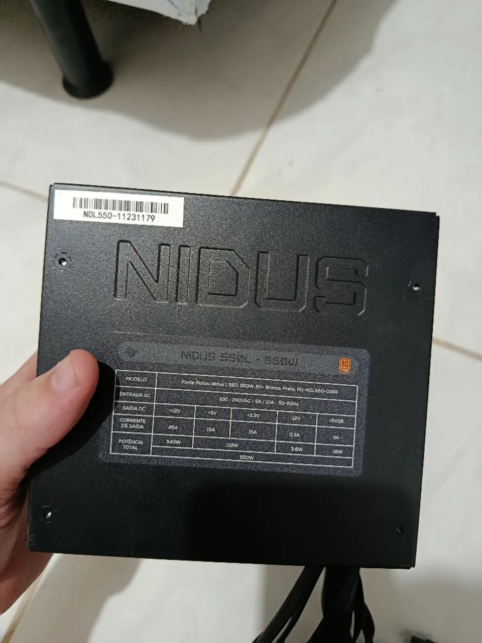 Fonte Pichau Nidus 550W 80+ Bronze
