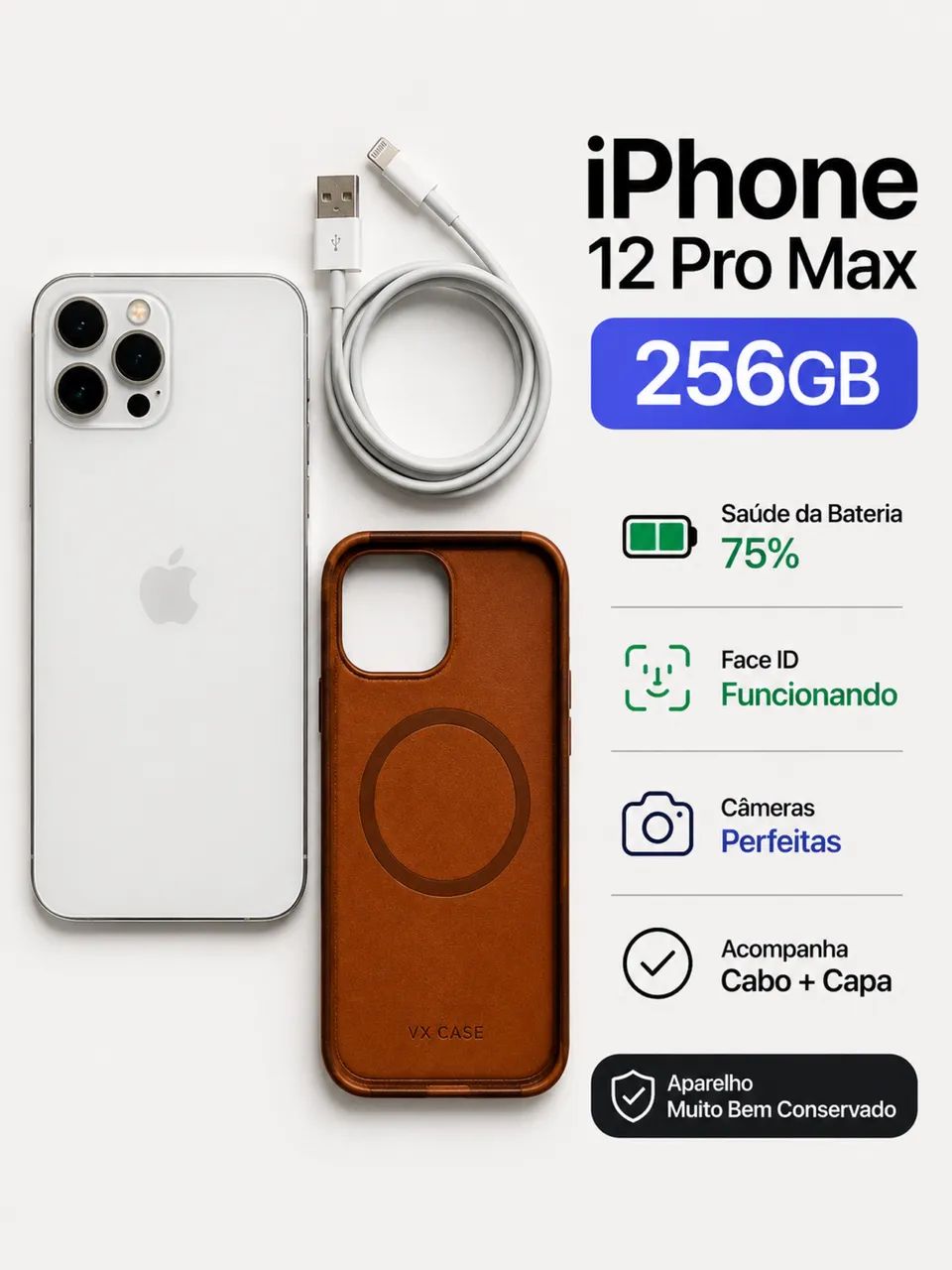 スマートフォン本体 iPhone 12 Pro Apple iPhone 12 Pro (128 GB) - Prateado (Novo com caixa aberta