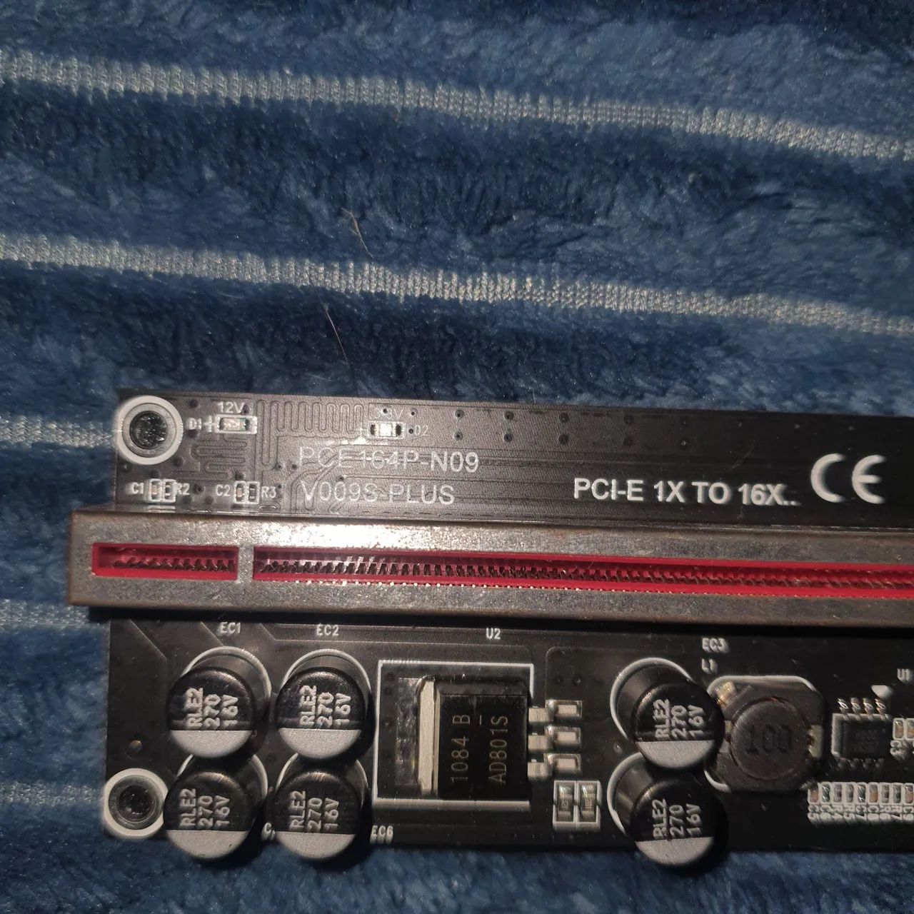  Lote com 2 Riser Card PCI-E x1 para PCI-E x16 VER009S - Foto 3