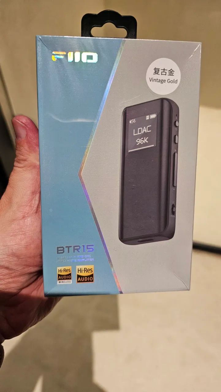 Receptor BT Fiio BTR15 Gold DAC e Amplificador DSD LACRADO - Foto 4