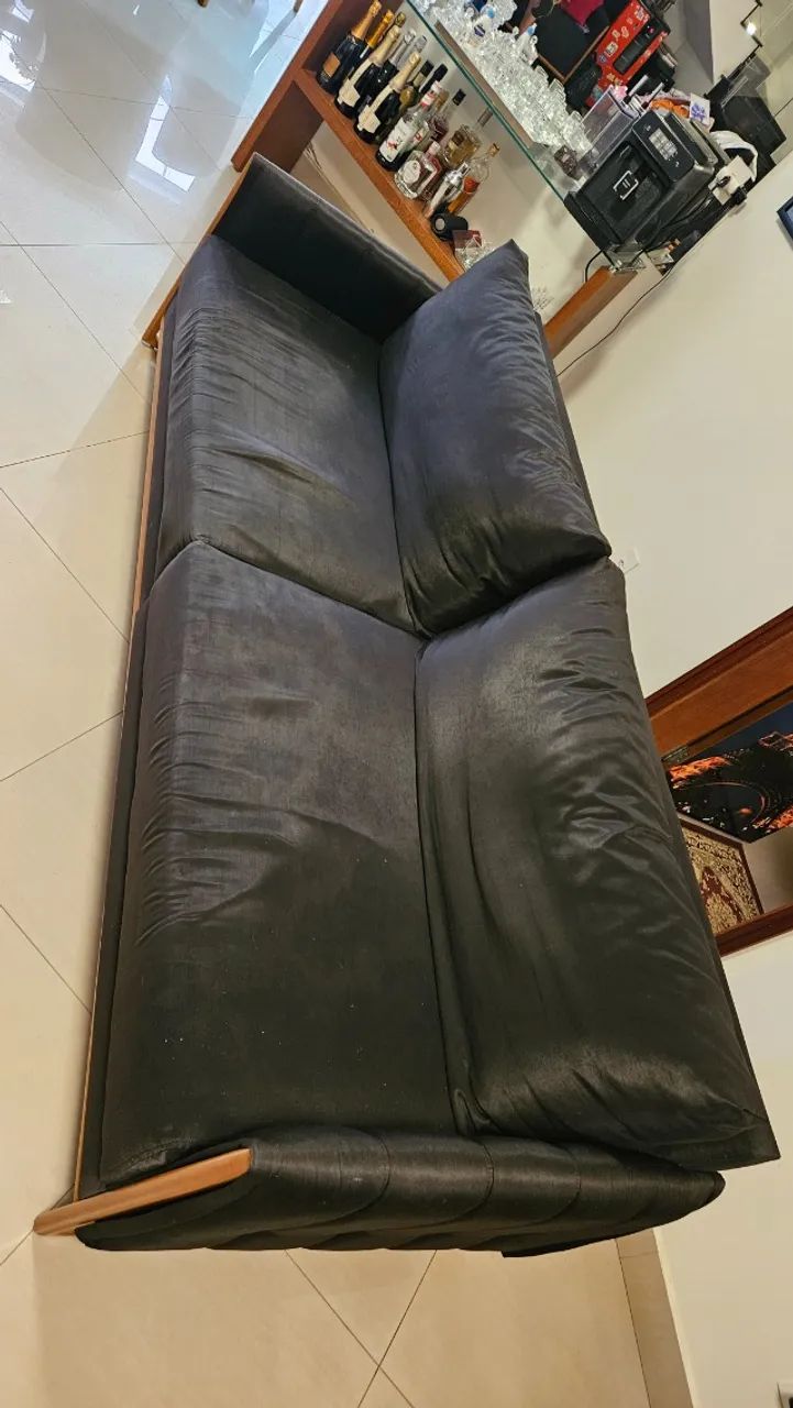 Sofá 2,40m em Suede Preto - Foto 3