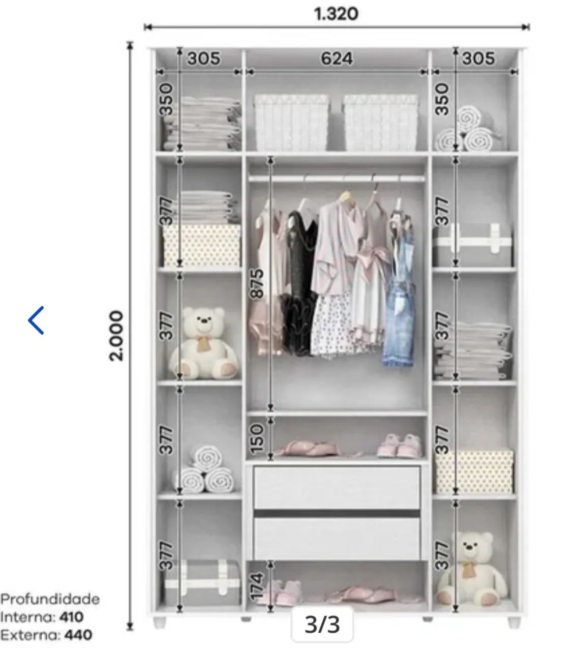 Vendo guarda roupa e cômoda Hennz 100% MDF - Foto 4