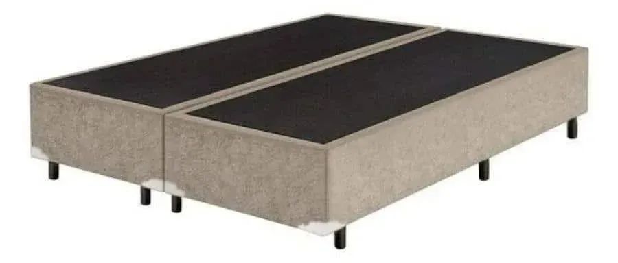  Cama Base Box Casal Bege Latte
