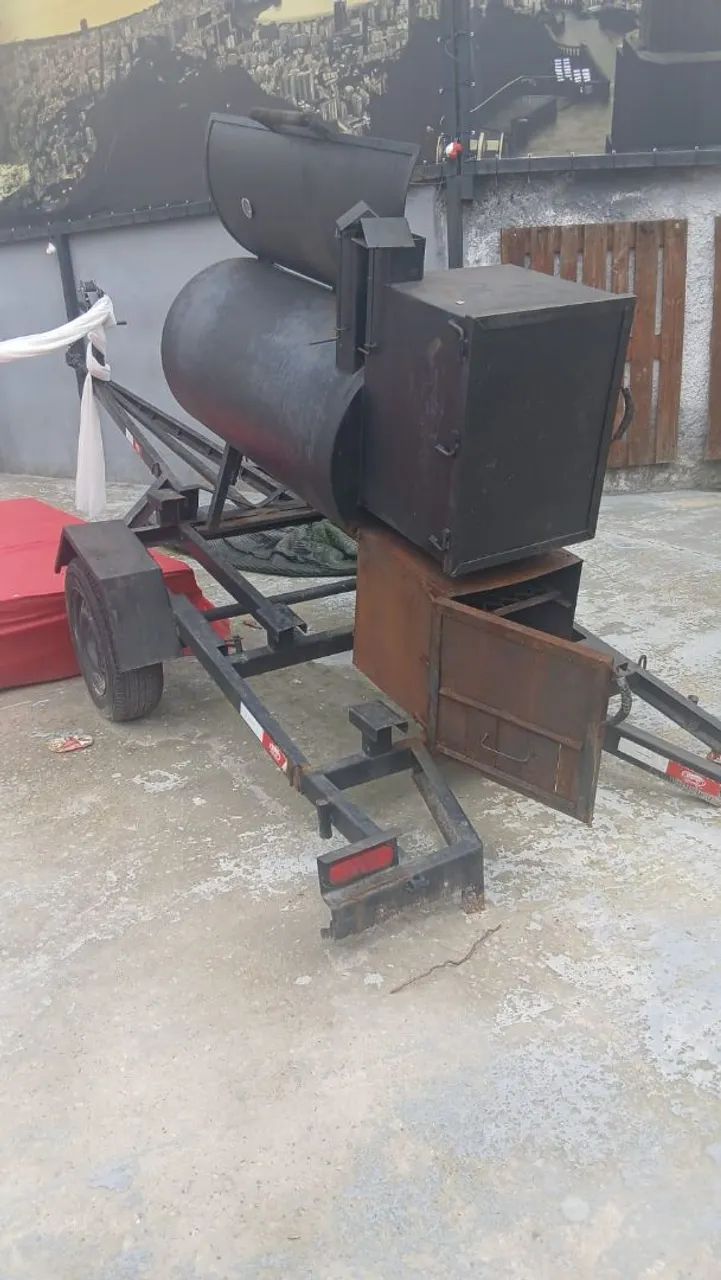PIT / DEFUMADOR PROFISSIONAL COM CARRETA - PRONTO PARA EVENTOS - Foto 3