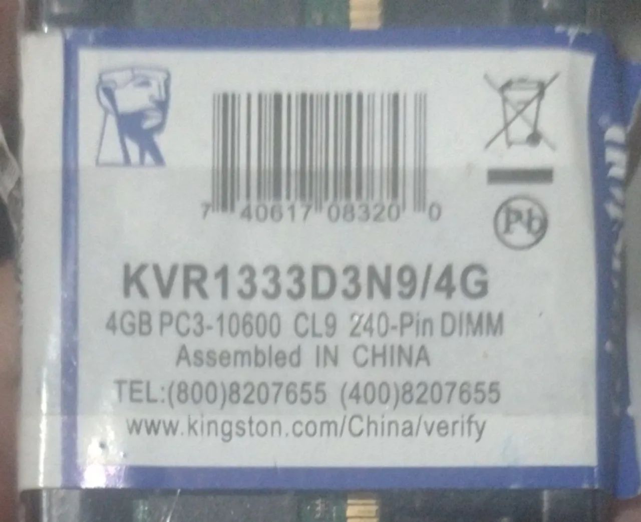 Memória Kingston KVR1333D3N9/4G