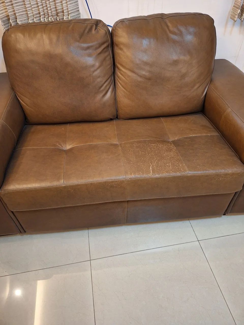 Conjunto sofá em couro  - Foto 2