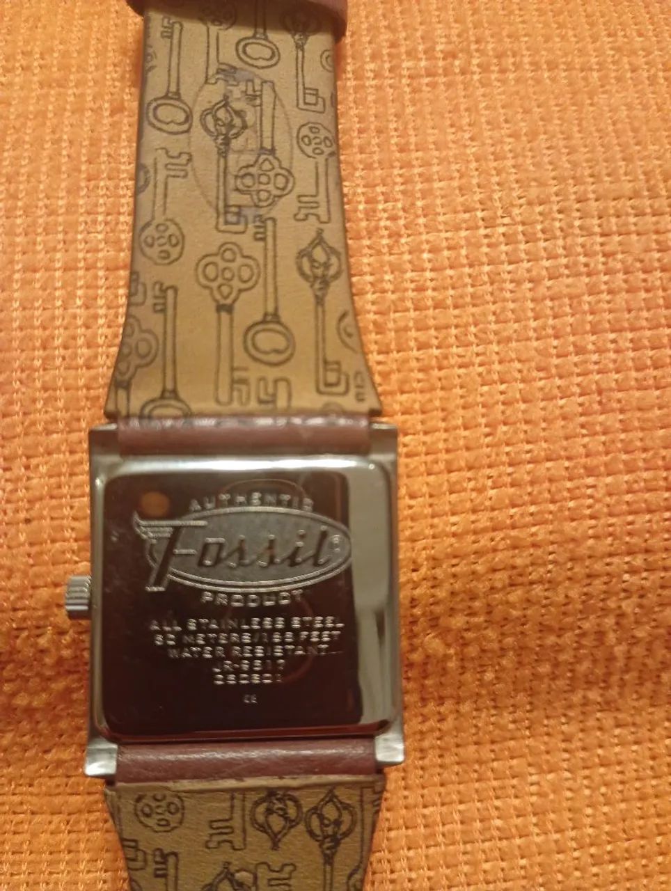 Relógio Fossil authentic Jr9517 pulseira em couro marrom original. - Foto 3