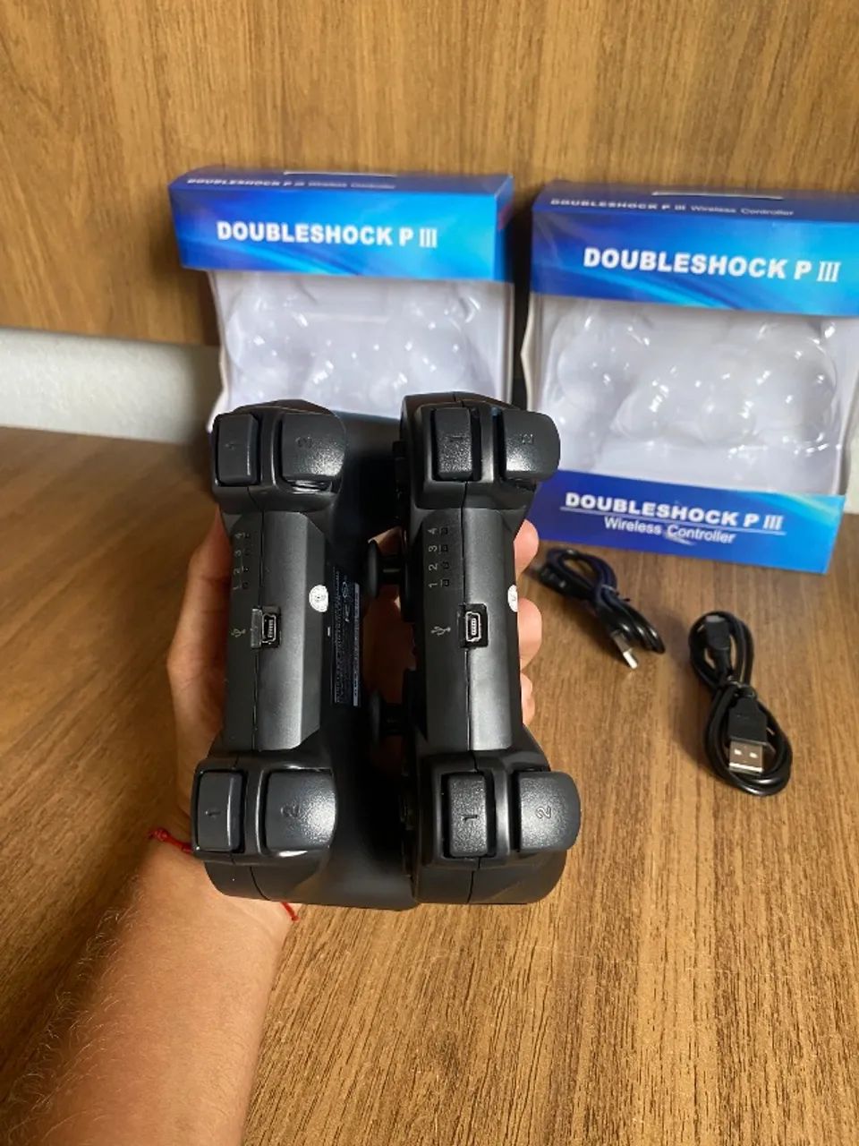 Kit 2 Controles PS3 Wireless - Novos - Foto 3