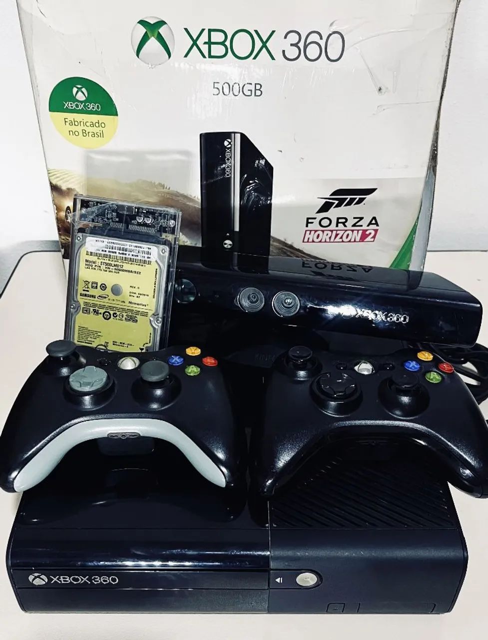 Consola Xbox 360 Super Slim / E Completa com 2 Controlos, Kinect e HD de 500GB - Foto 2