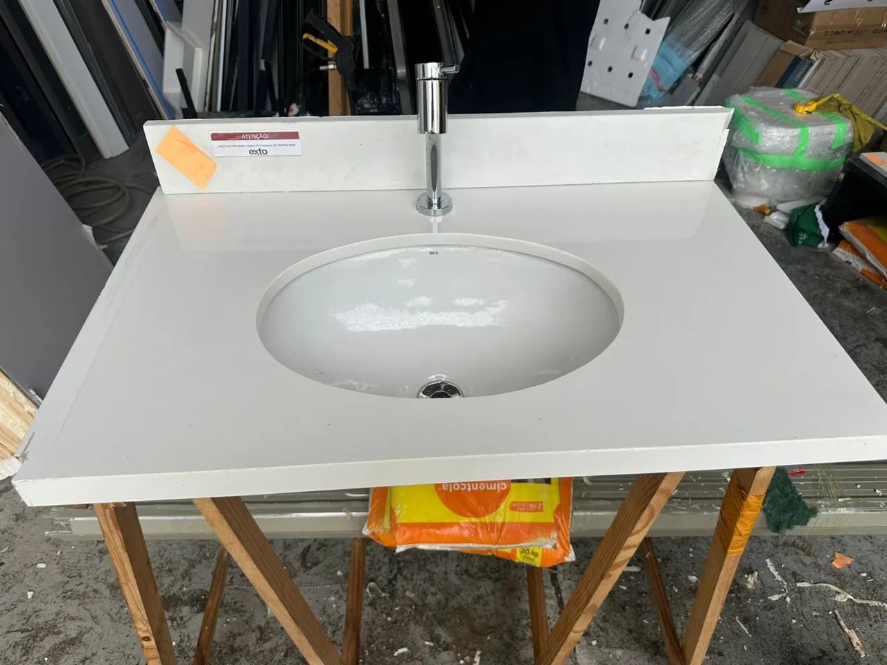 Pia de quartzo branco  - Foto 3