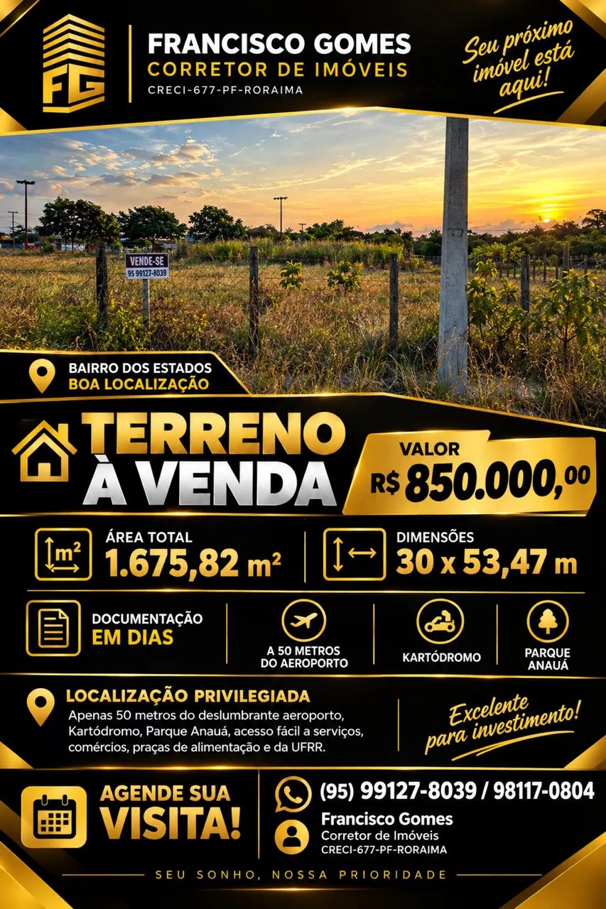 Terreno com excelente metragem,localização privilegiada e precinho espetacular.
