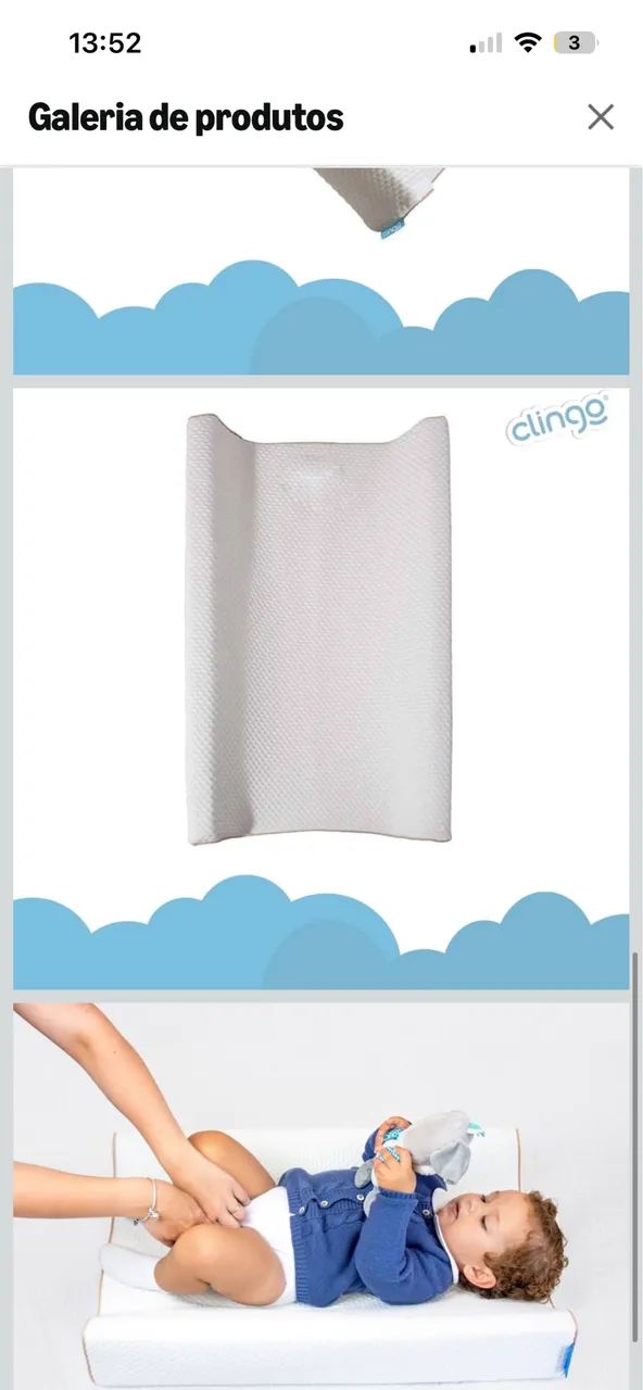 Clingo Trocador em Memory Foam e Fibra de Bambu, Branco  - Foto 2