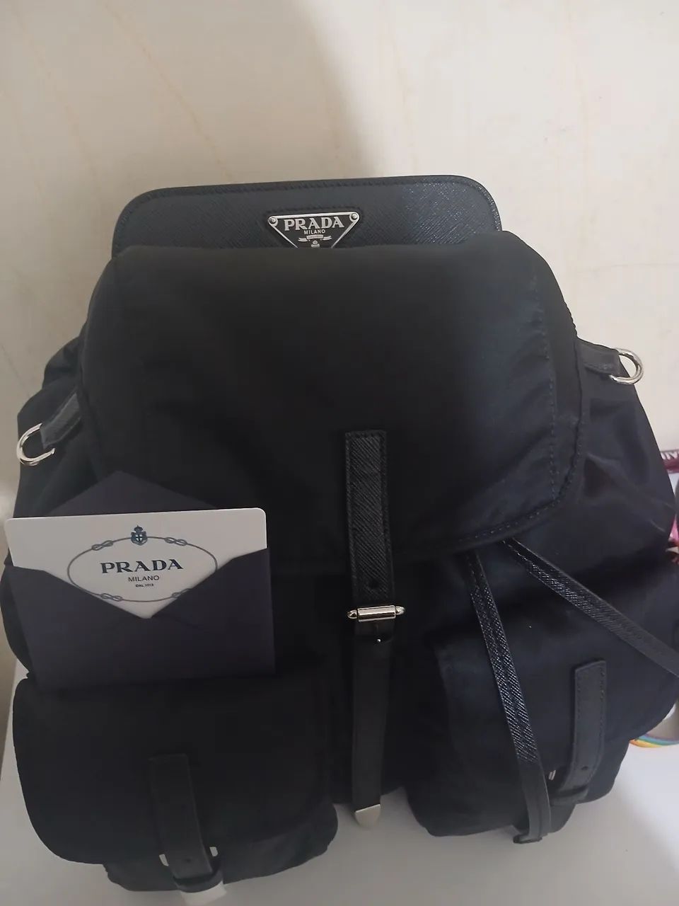Mochilha Prada Original Re-nylon Nova - Foto 2
