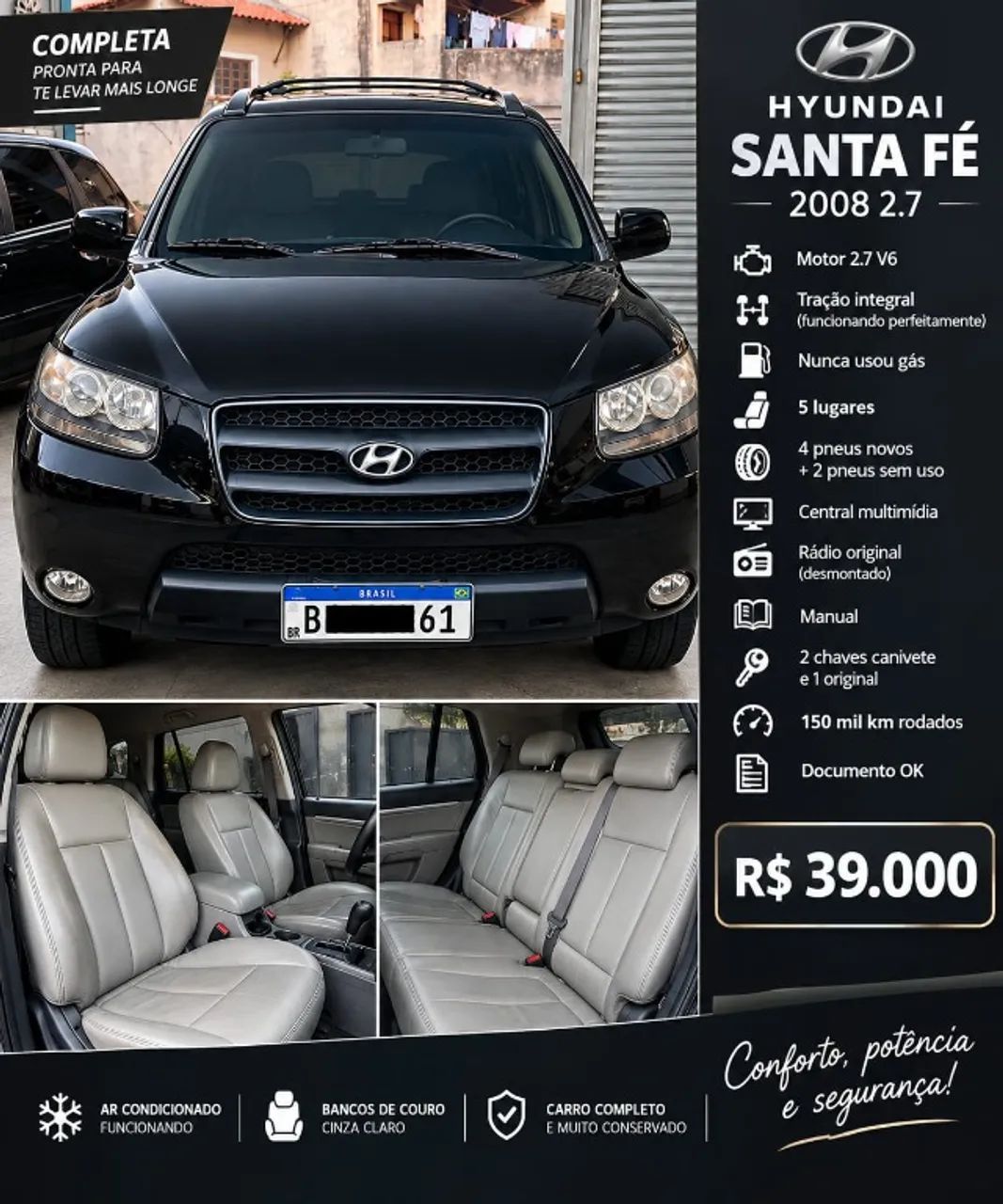 Hyundai Santa Santa Fe GLS 2.7 V6 4x4TipTronic 2008