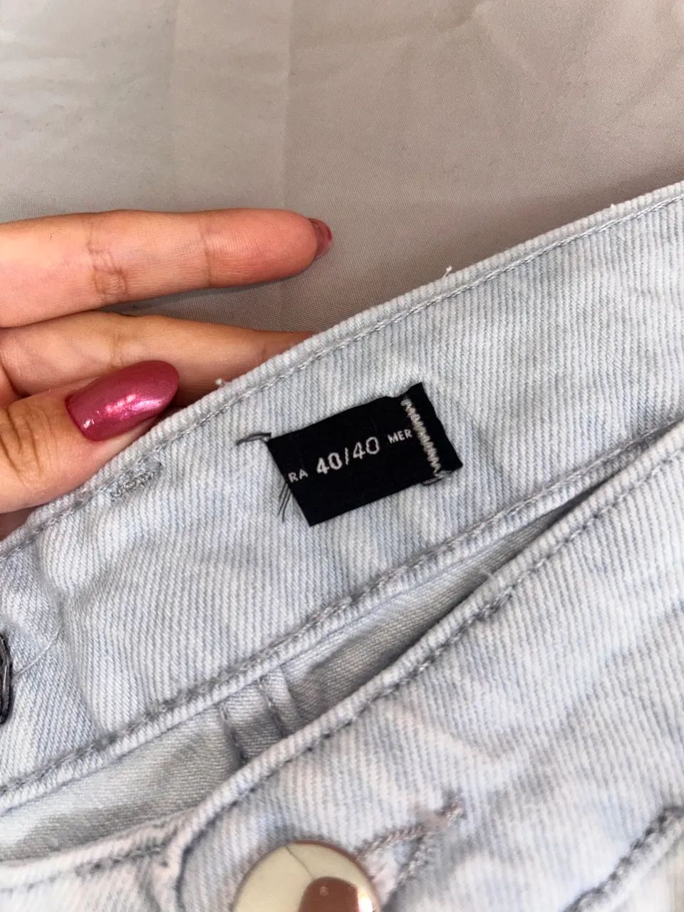 Calça jeans cargo useabink jeans claro - Foto 4