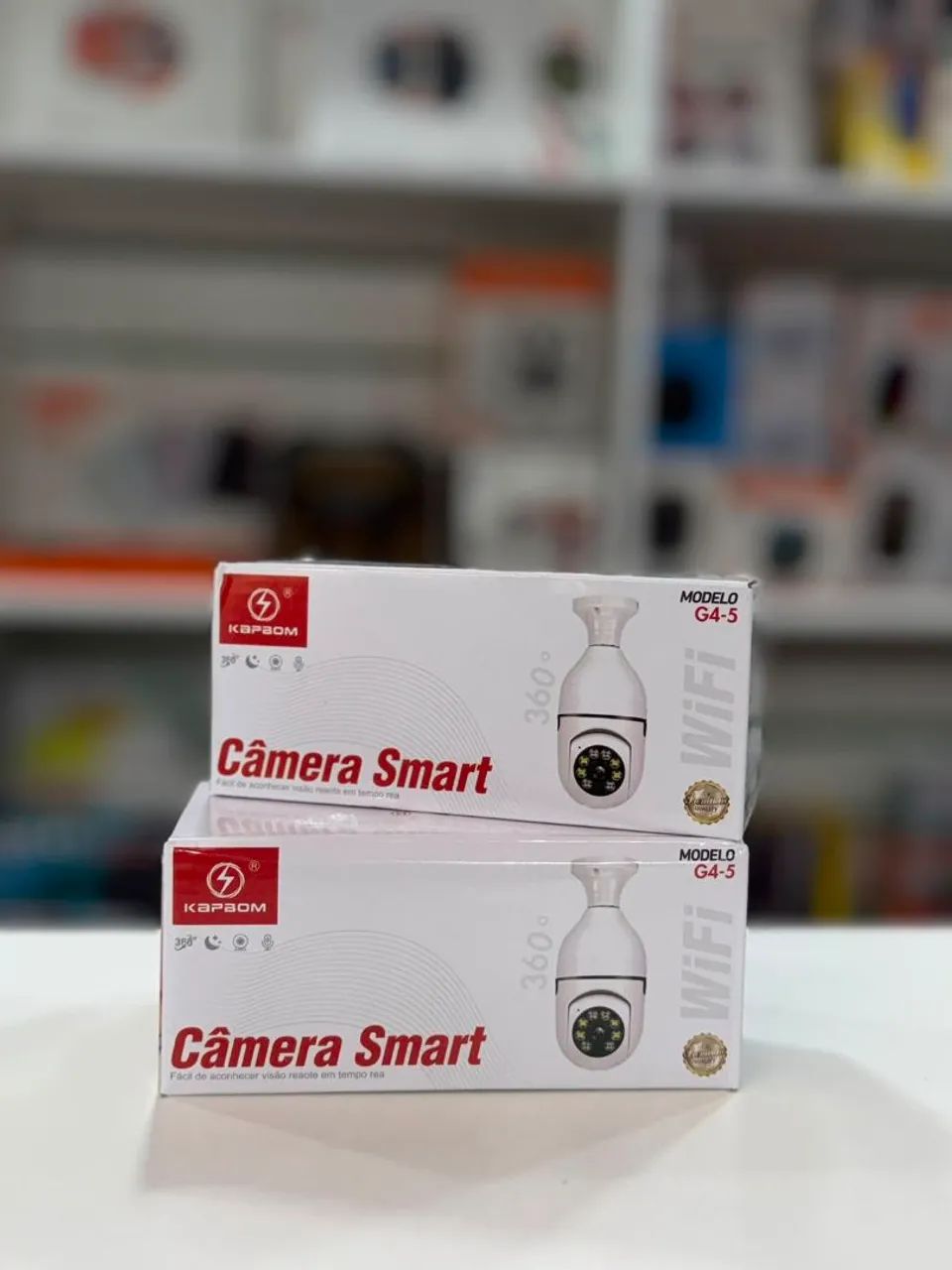 Câmera Smart WiFi 360 Graus Visão Noturna Microfone 