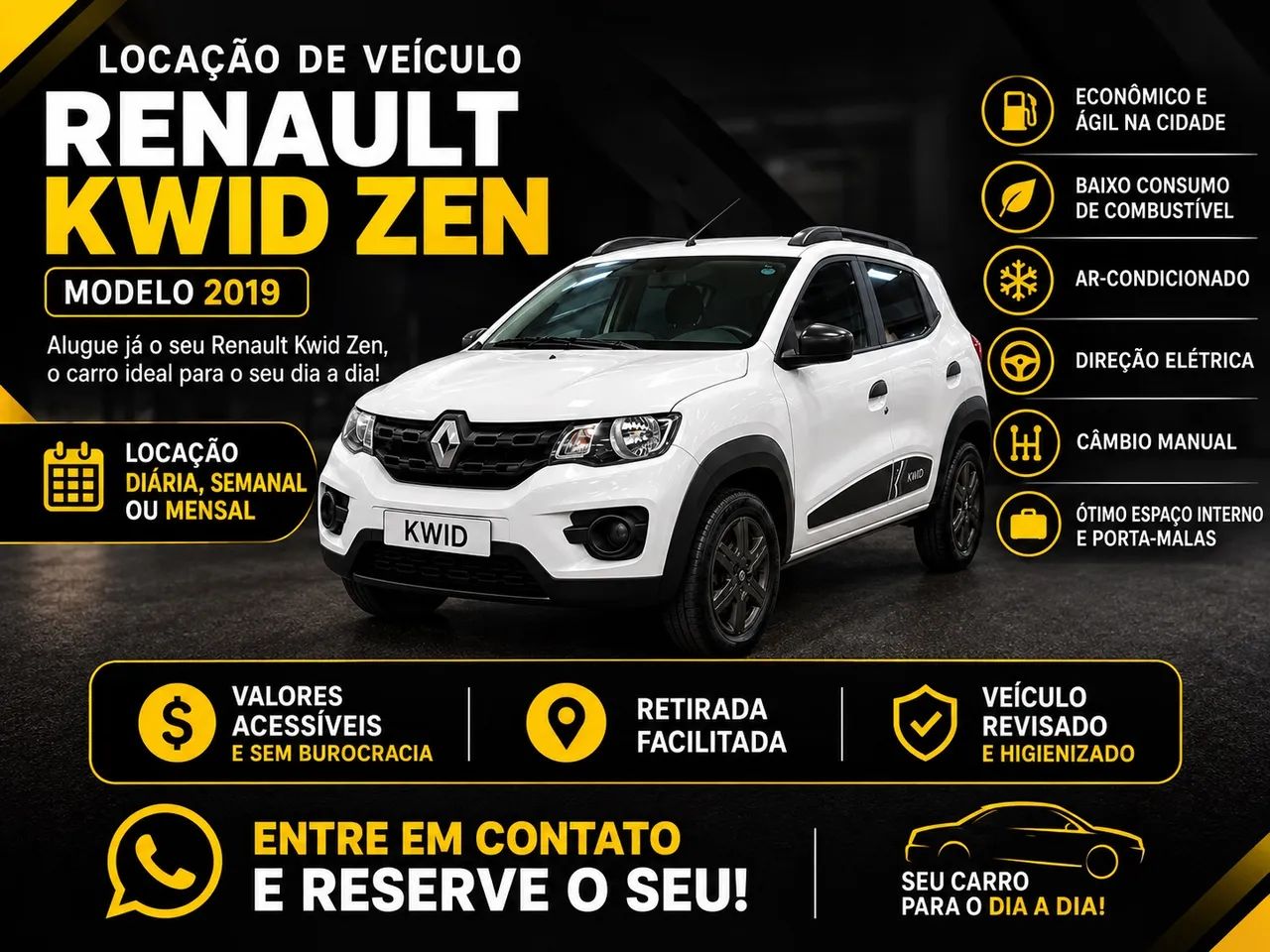 Alugo Veículos para uso particular e Uber/99
