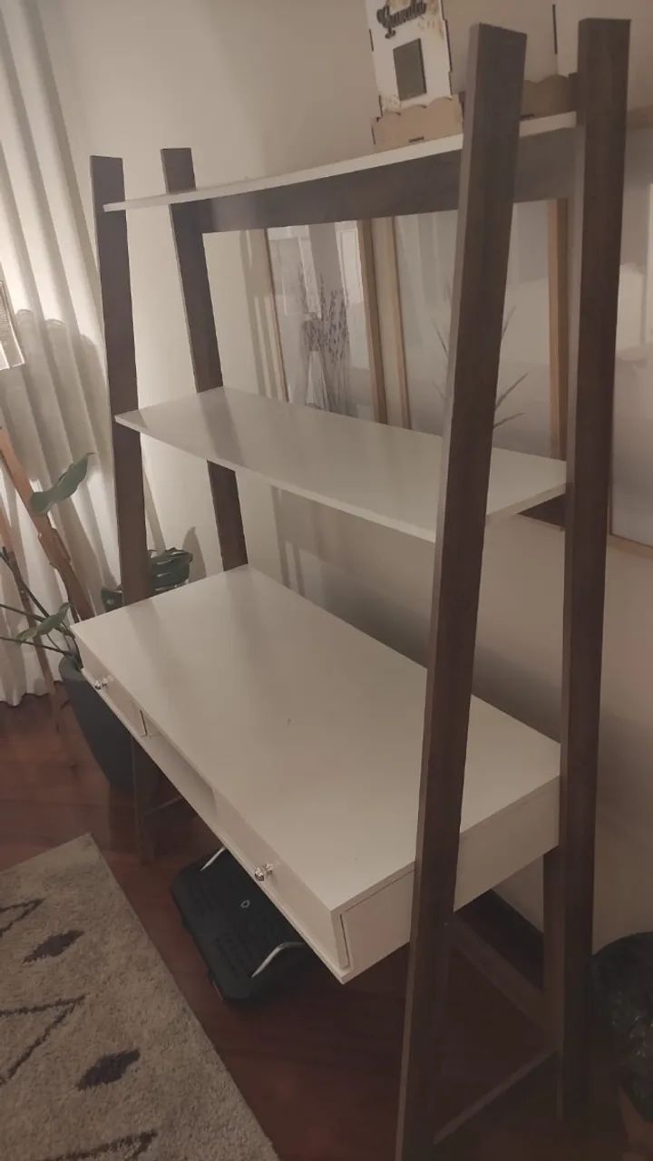 ESCRIVANINHA COM ESTANTE + 2 GAVETAS - Foto 4