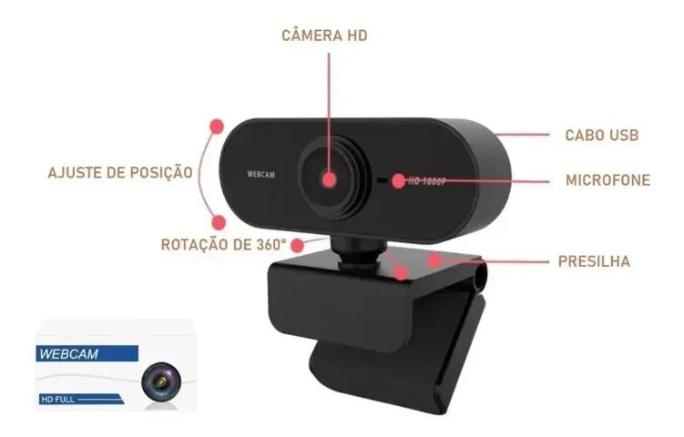 Webcam Aerion WEB100 USB - Câmera para PC e Notebook - Foto 2