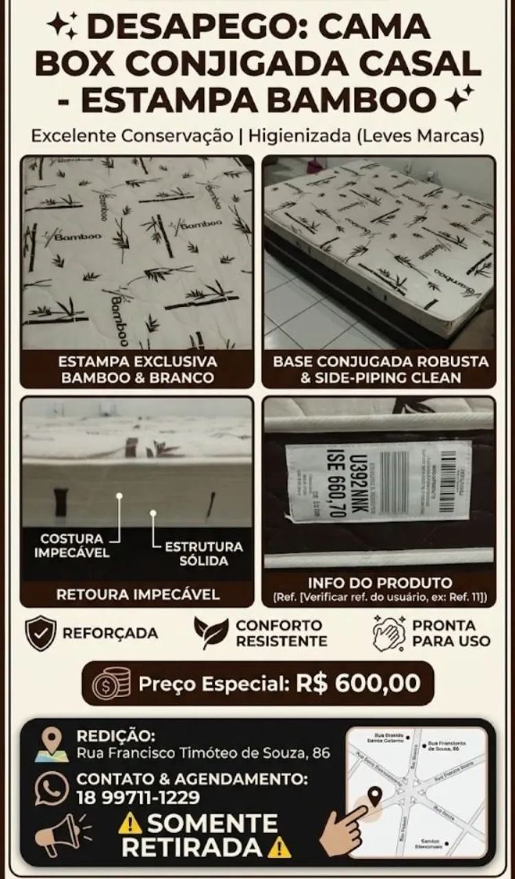 Colchão Casal Box e Colchão Conjugado 