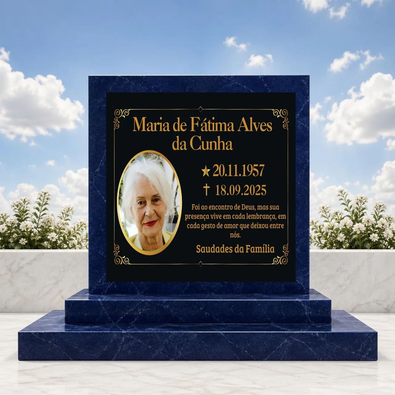 Placa para Lápide em Azulejo 