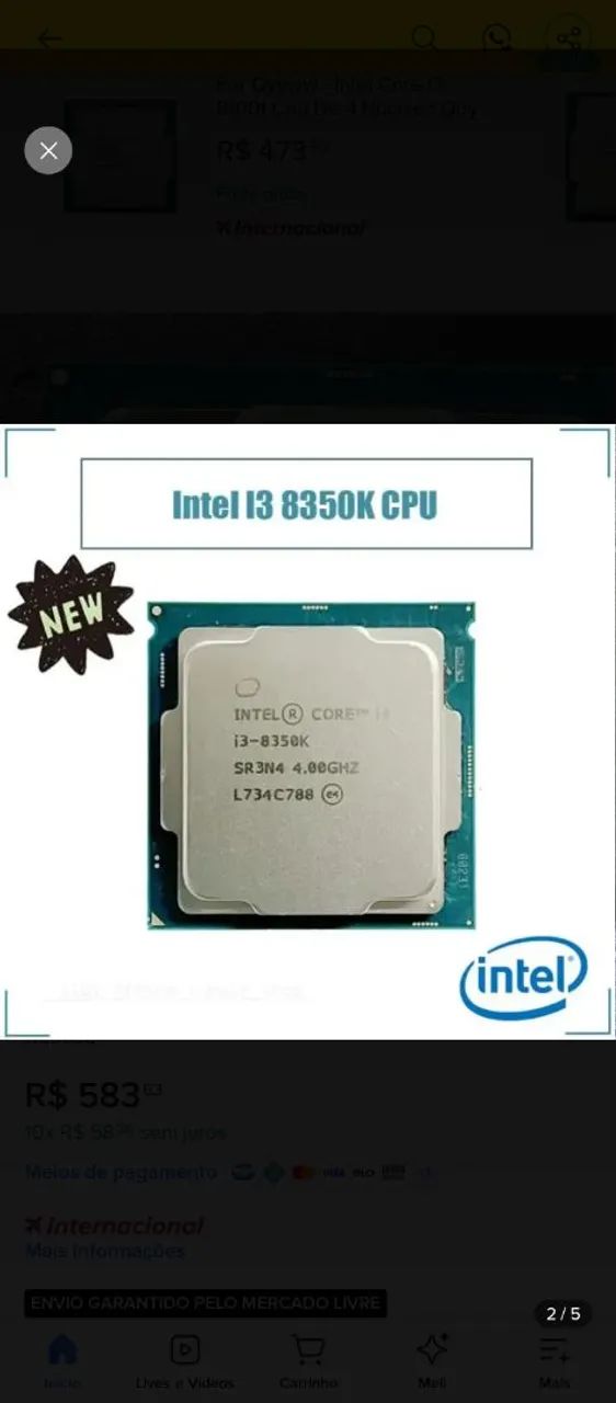 Processador i3 8350k - Foto 3