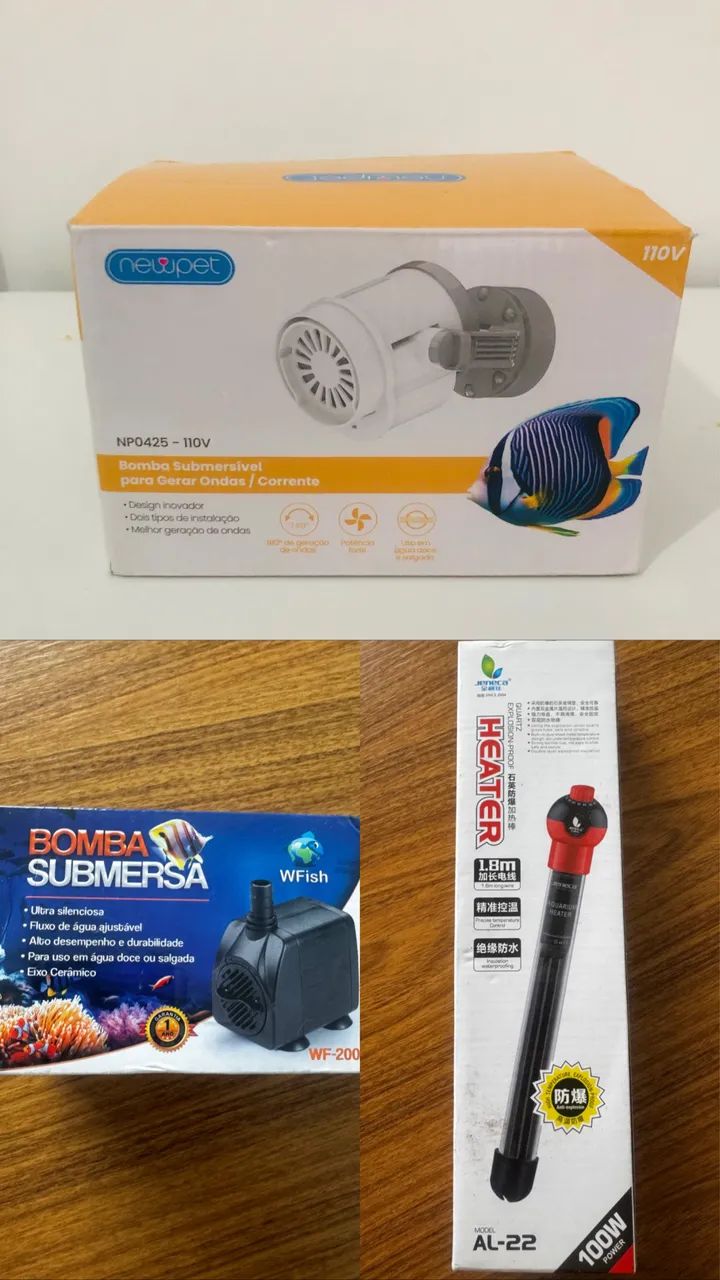 Aquário com base + itens  - Foto 2
