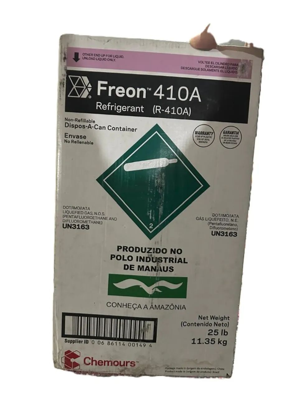 GÁS REFRIGERANTE R-410A - CHEMOURS