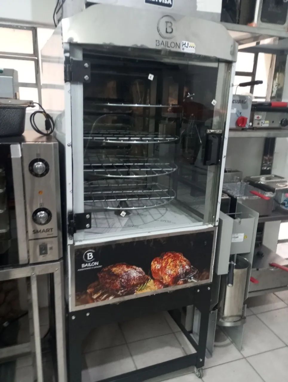 NZ. Máquina de assar carne e frango 70kg BAILON 