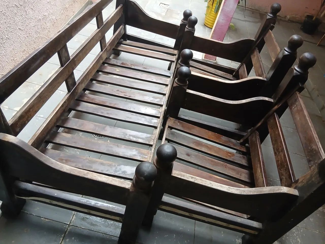 Conjunto de Sofá madeira de Massaranduba  - Foto 3