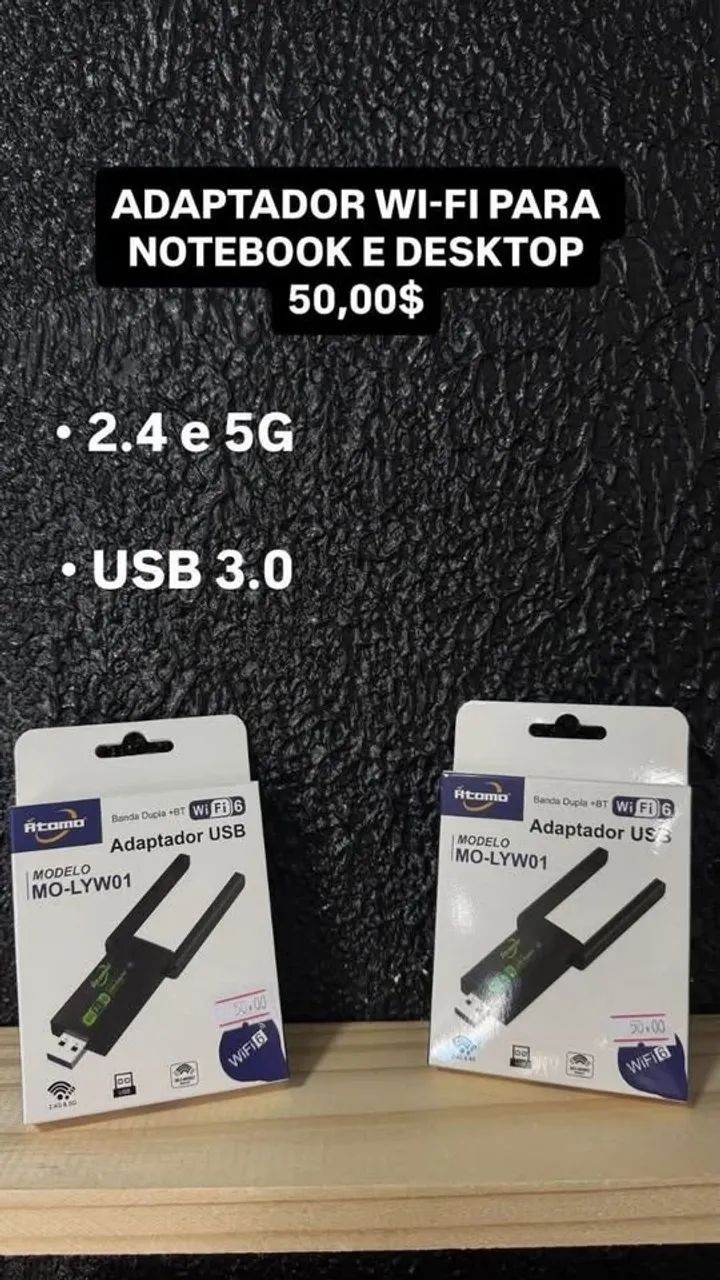 Adaptador USB Wi-Fi 6 ATOMO MO-LYW01 - Foto 2