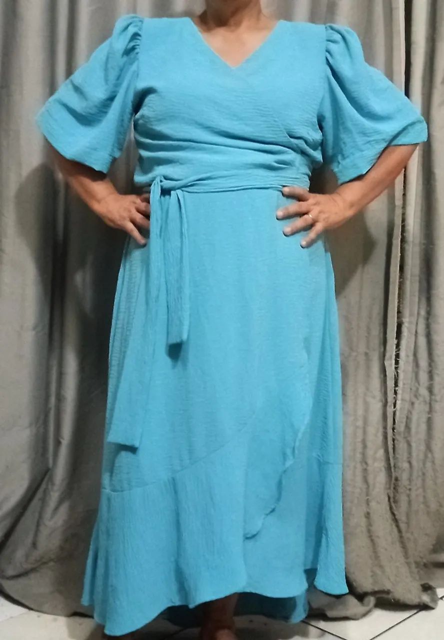 Vestido transpassado GG 