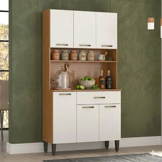 Armário de cozinha compacto com 6 portas 