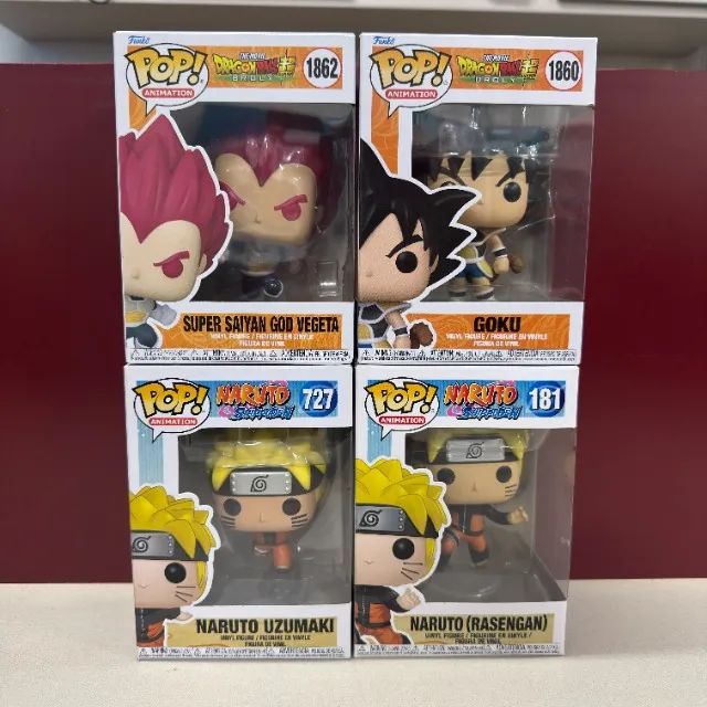 Funko Pop - Dragon Ball Super Broly e Naruto Shippuden