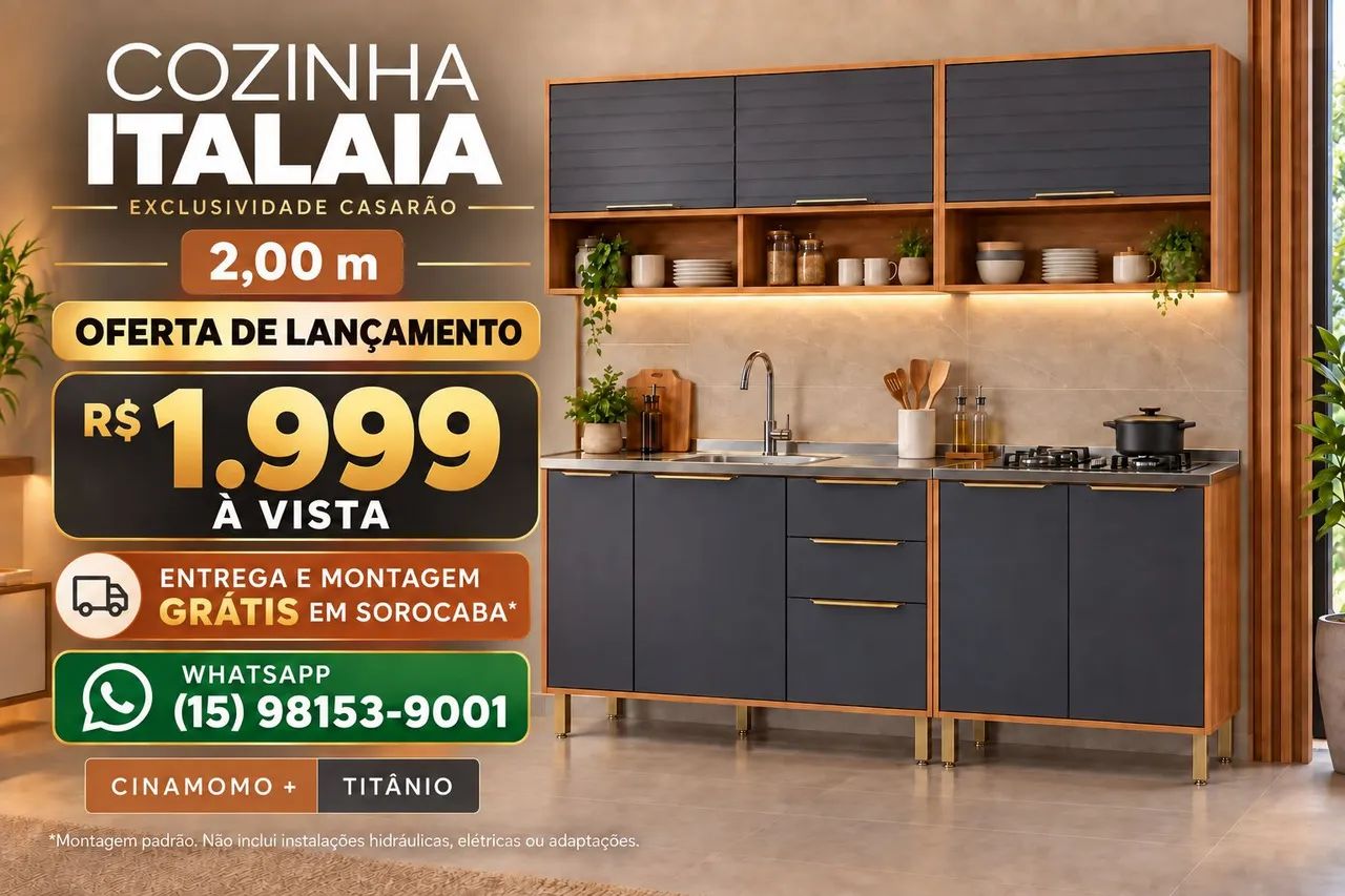 Cozinha Atalaia Lancamento 100% mdf