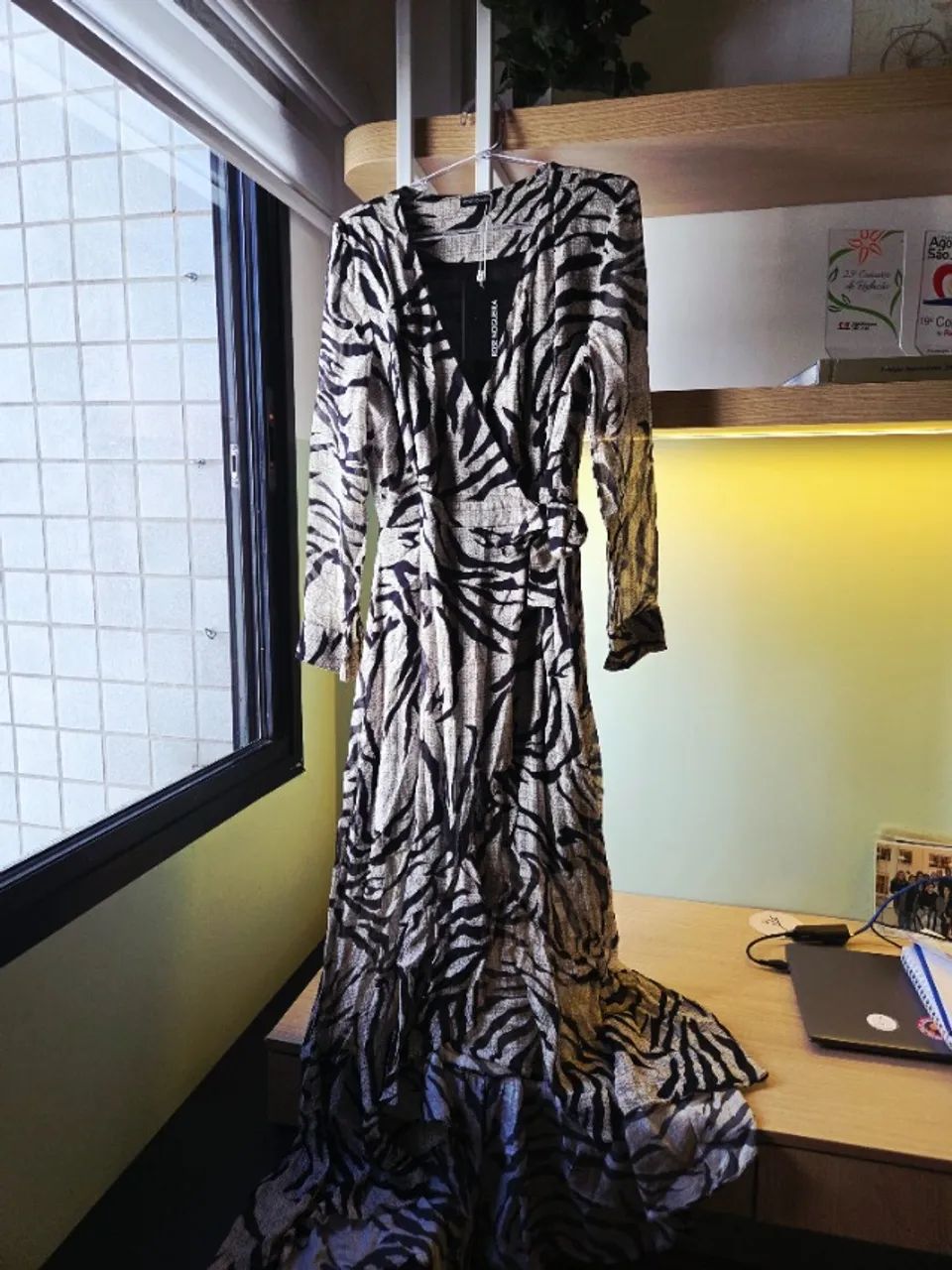 Vestido Transpassado Estampado