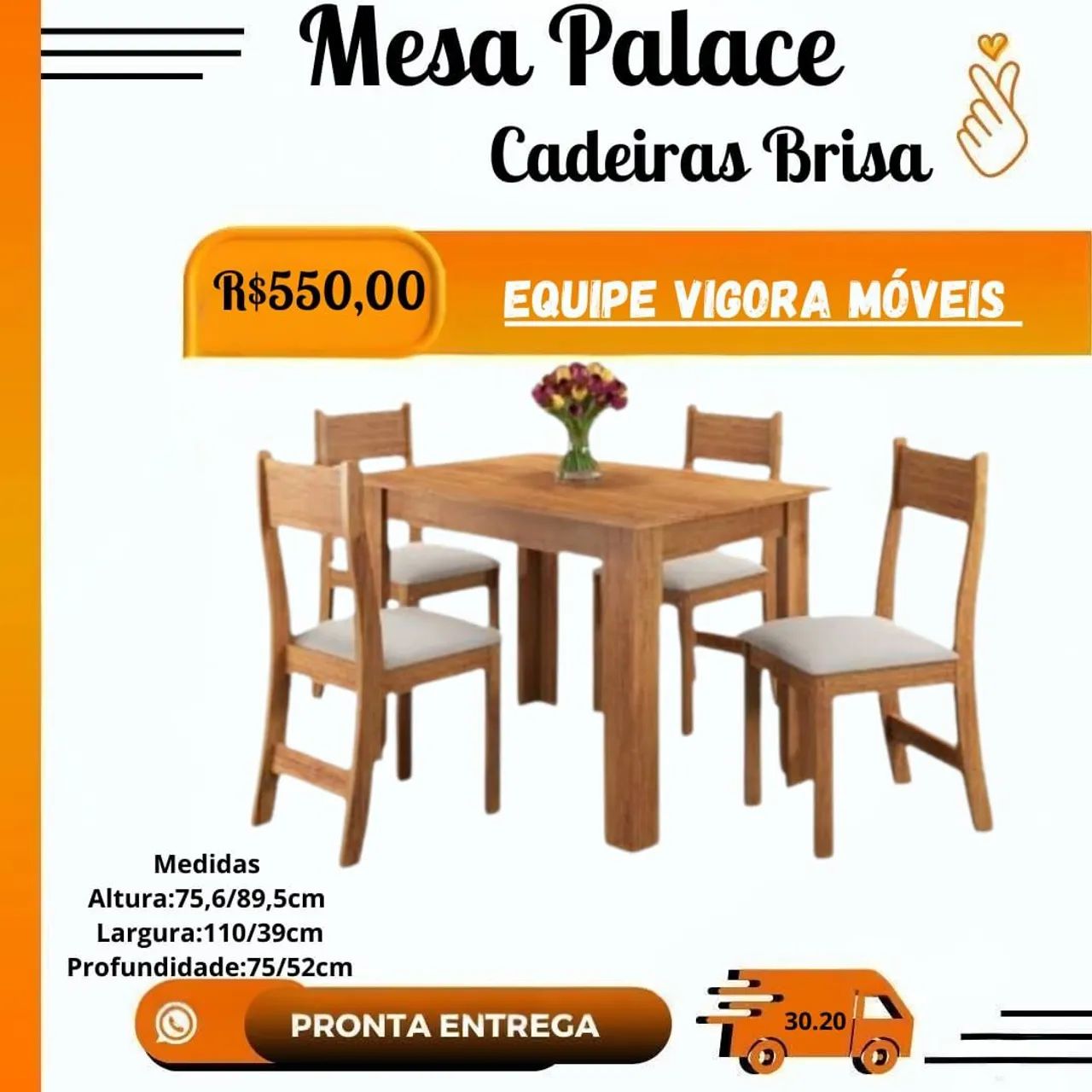 Mesa Palace - 4 cadeiras 