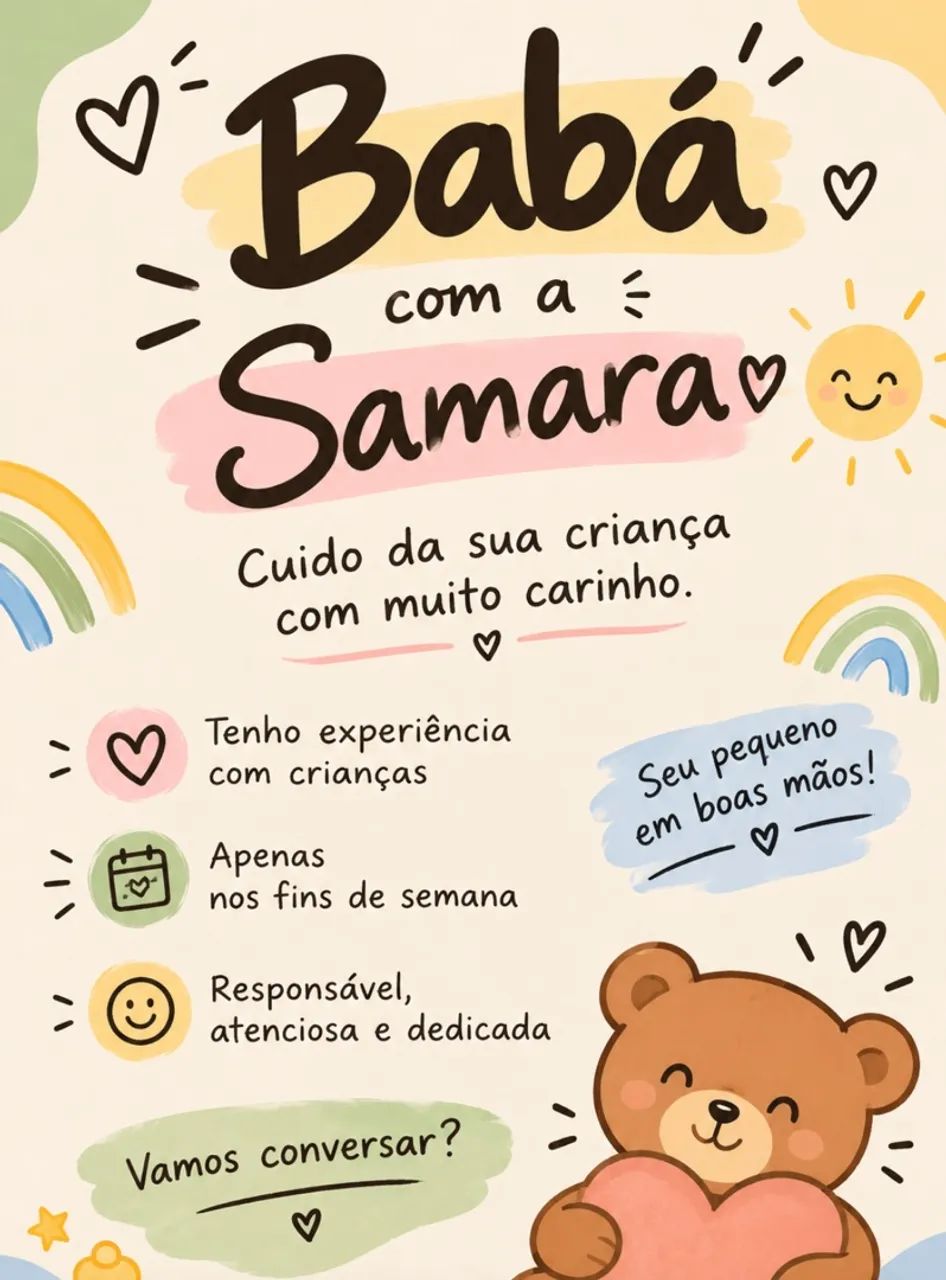 Babá para o seu pequeno!