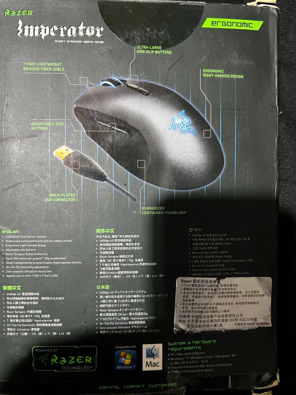 Mouse Gamer Razer Imperator 4G. - Foto 2
